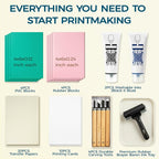 47 Pcs Linocut Kit for Printmaking, Block Printing Kit - Image 2