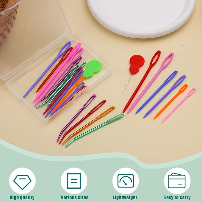Bupete 25 Pcs Yarn Needles Set, Metal Tapestry Needle, Crochet Needles - Image 3