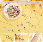 300Pcs Charms for Jewelry Making, Wholesale Bulk Assorted Gold-Plated Enamel - Image 5