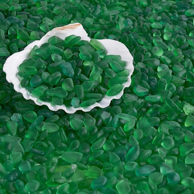 QEQEKAKA Sea Glass Stones for Crafts About 0.5LB Glass Pebbles Gemstones Bulk - Image 5