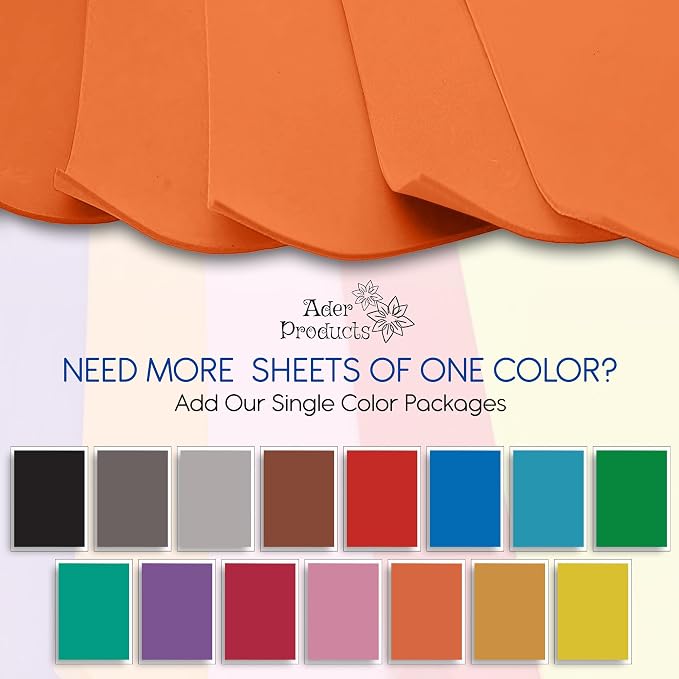 Orange EVA Foam Sheets for Crafts, 9 x 12 Inch, 2mm Thickness – Ideal for DIY - Image 3