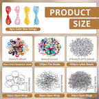 CRAFTYMELODY 606Pcs DIY Keychain Making Crafts Kits Beaded Keychain Making Kit - Image 2