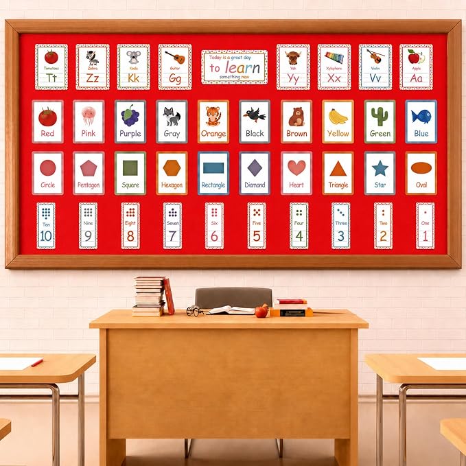 Red Bulletin Board Roll Non-Woven Fabric Poster 16in X 20ft | Back to School - Image 4