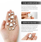Dowarm Sew on Rhinestones 104 PCS Mixed Shapes Glass Sew on Crystals - Image 4