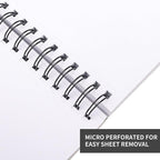 FIXSMITH 9"X12" Sketch Book, 100 Sheets, 68 lb/100gsm | 100 Sheets, Bright White - Image 5