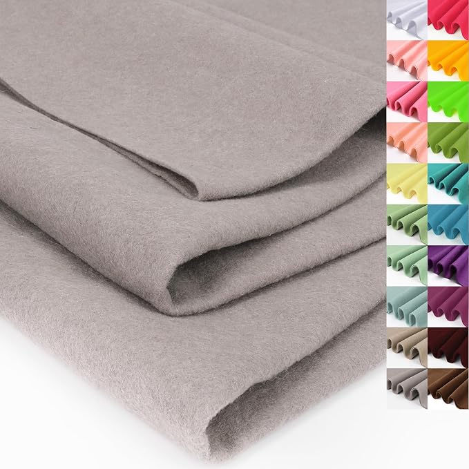 XSEINO Soft Felt Fabric, Large Single Piece, 36x72 Inch, 1.4mm Thick Light Gray - Image 7