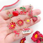 WOCRAFT 40pcs 20 pairs Assorted Enamel Bracelet Charms - Image 3