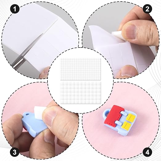 Joez Wonderful 10 Sheets Foam Adhesive Squares, Self Adhesive, Double Sided - Image 4