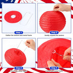 Panelee 12 Pcs British Party Decoration Britain UK England Flag Theme Hanging - Image 3