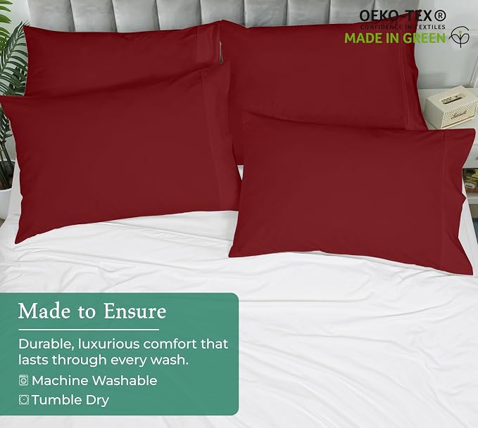 Royale Linens Queen Pillowcase Set of 2 - Image 8