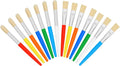 14 Pcs Paint Brushes for Kids, Round and Flat Kids Paint Brushes, Easy Hold and by REGUICORP