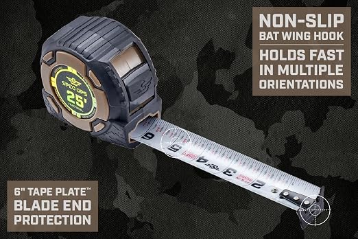 Spec Ops Tools 25-Foot Elite Series Tape Measure, 1 1/4" Double-Sided Blade - Image 5