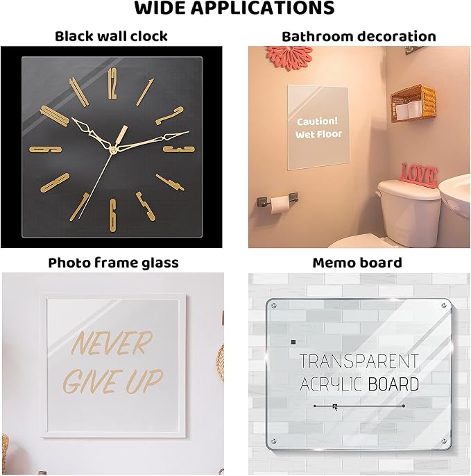 Outus 20 Pieces 4 x 4 Inches Clear Plastic Acrylic Sheets 0.12 Inch Thick - Image 6