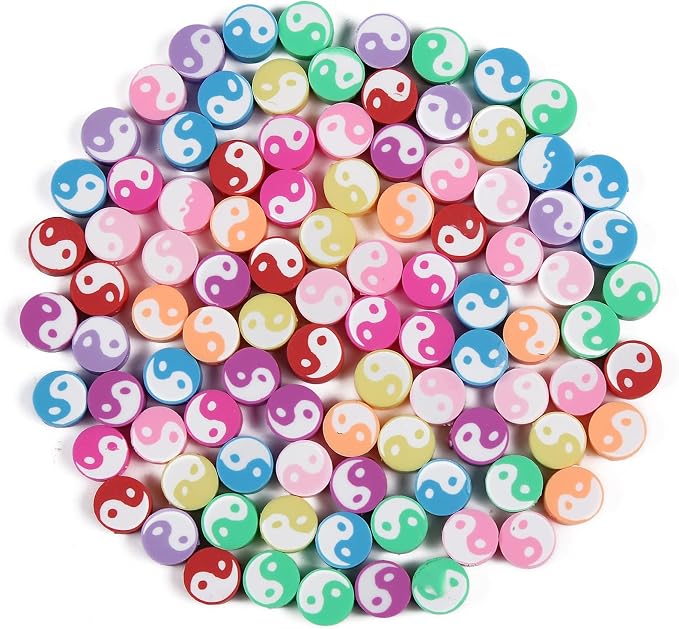 100pcs Mixed Polymer Clay Spacer Beads - Image 7