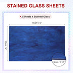 PATIKIL 4 x 6 Inch Transparent Stained Glass Sheets, 2 Sheets Mosaic Glass - Image 2