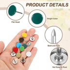 uxcell 150Pcs Upholstery Tacks, 11mmx15mm Flat Head Thumb Tack Decorative - Image 3