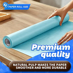 PerkHomy Light Blue Kraft Paper Roll 17.5" x 760" - Image 3