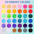 Quefe 11800pcs Fuse Beads Craft Kit, 36 Colors 5mm Beads, Melting Beads Set - Image 3