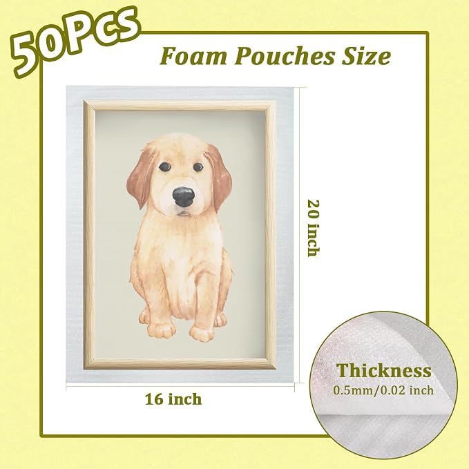 50PCS 16"x20" Cushion Foam Pouches, Moving and Packaging Supplies - Image 2