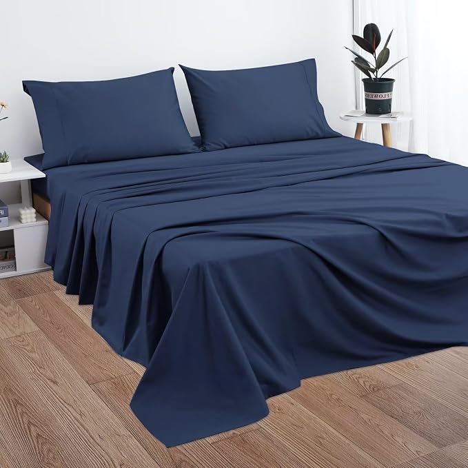 2-Pack Cotton Twin Flat Sheet Only, 600 Thread Count 100% Egyptian Cotton Top - Image 5