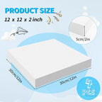 LuckyFoam White 4 Pack 12x12x2 inch Foam Sheets 2 Inch Thick | Polystyrene - Image 2