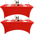2-Pack 6ft Red Spandex Table Covers by Unknown
