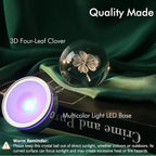 IFOLAINA Crystal Ball Lamp, 3D Four Leaf Clover K9 Decorative Night Light - Image 3