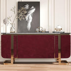 CHIHUT Dark Red Velvet Drawer Liner Soft Creased Velvet Contact Paper - Image 4