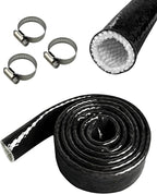 YAMAKATO 1/2" ID Heat Shielded Fire Thermo Armor Fire Sleeve Silicone Coated by YAMAKATO