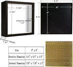 8x8 Black Shadow Box Frame Display Case - Image 2