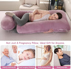 U-Shaped Pregnancy Pillow for Sleeping, Full Body Support for Back, HIPS & - Image 7