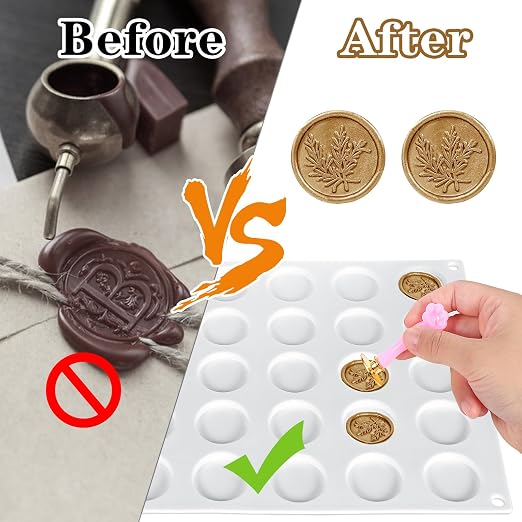 Wax Seal Kit for Wax Seal Stamp, 30-Cavity Wax Seal Mold and 360 Pcs Double - Image 3