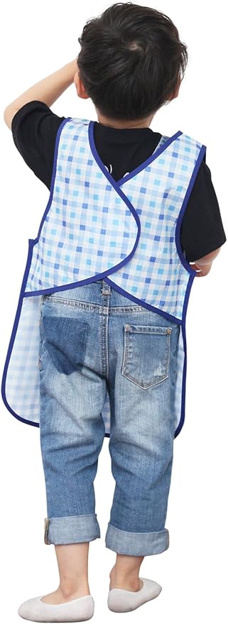 Kids Painting Apron – Waterproof Art Smock for Toddlers & Preschoolers, Messy Play, Baking, Crafts, Cooking, Mealtime