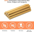 Sealing Wax Sticks 12P with Glue Gun, Luxiv 5.4" Sealing Waxs Stick 10MM Fire - Image 3
