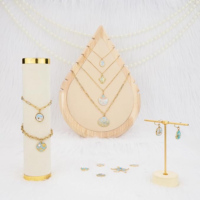 UMAOKANG 9pcs Blue Enamel Ocean Collection Charms - Image 6