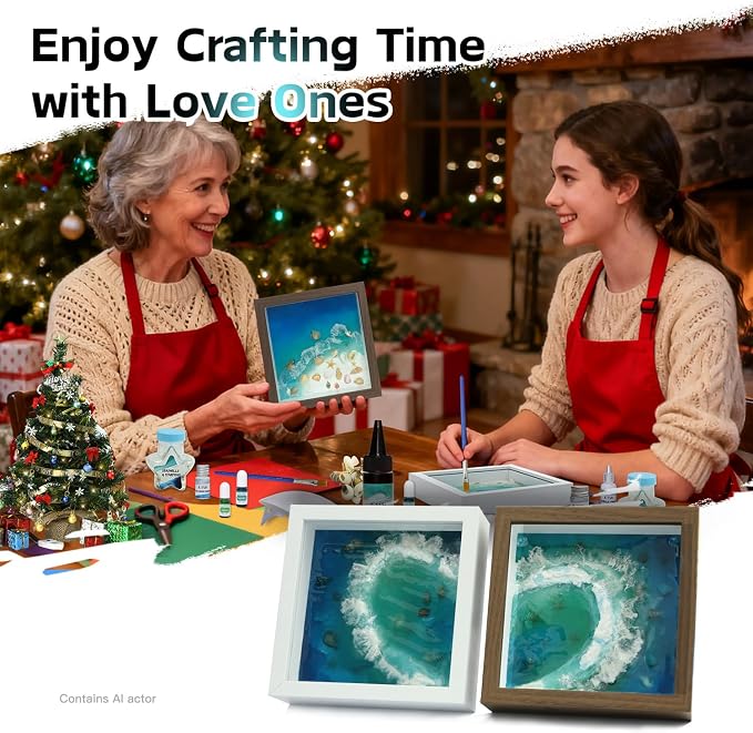 iLAND Crafts For Adults Women Teen Girls Ocean Beach UV Resin Kit for beginners - Image 4