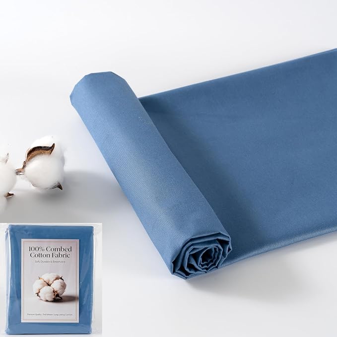 100% Combed Cotton Fabric by The Yard, 66 inches Wide, Premium Soft Breathable by CNSUPMK