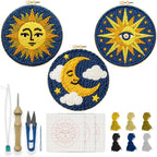 INFUNLY 3 Set Sun Moon Punch Needle Kits by INFUNLY