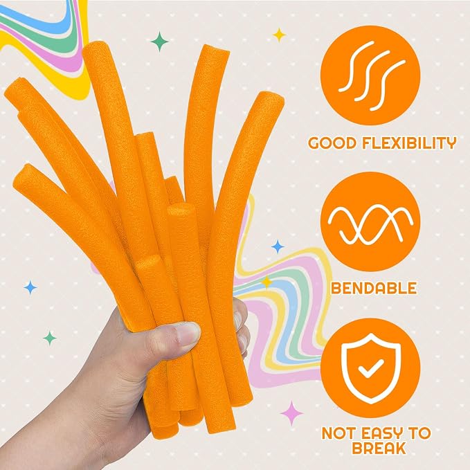 Frienda 5/8 Inch x 40 ft Orange Foam Noodles - Image 3