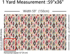 Mexican African Pattern Fabric by The Yard, Tribal Ethnic Abstract Art Soft - Image 2