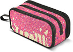 Red Ice Cream Print Pencil Case Box Boys Girls Large Pencil Pouch Zipper by BOENLE-WELCOMEYOURCOMING