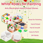 20PCS White Painting Rocks, Medium Rocks - Image 3