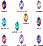 200 Pcs 7x15mm AB Rhinestones for Bedazzling, Rainbow Effect Craft Gems for - Image 2