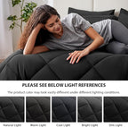 Love's cabin California King Comforter Set Black, 7 Pieces California King Bed - Image 5