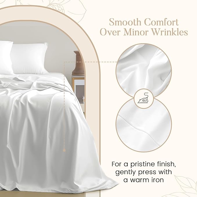 100% Egyptian Cotton Bed Sheets Full Size Bed Set, 800TC Sateen Weave 15" Deep - Image 5