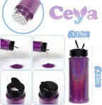 Ceya 3.8oz/ 110g Holographic Ultra Fine Glitter Powder Laser Purple Glitter - Image 4
