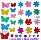 Glitter Foam Flower and Butterfly Shapes Stickers, Self-Adhesive Stickers Kid's - Image 5