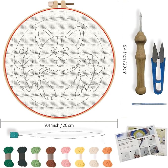 FREEBLOSS DIY Corgi Punch Needle Kit - Image 2