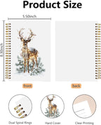 Reindeer Christmas Spiral Notebook, Deer Lovers Gifts Journal, Winter Xmas - Image 2