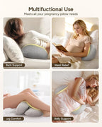 Pregnancy Wedge Pillow for Sleeping, Adjustable Maternity Pillow for Side - Image 8